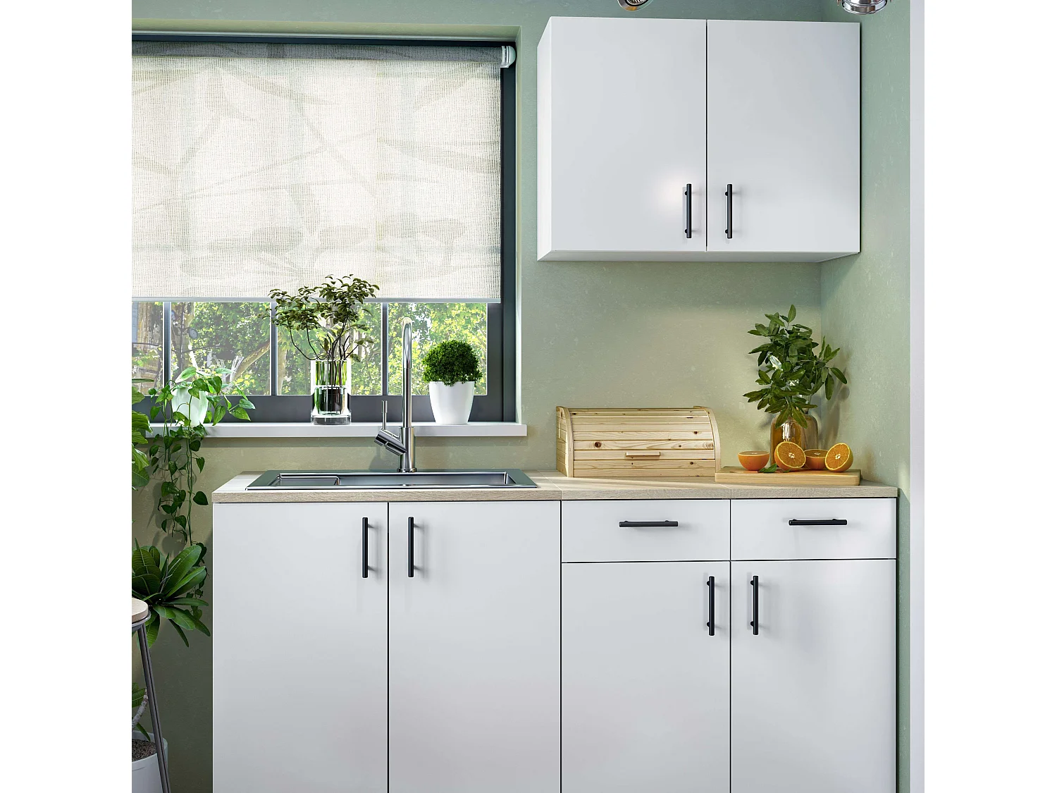 Módulo Cocina Suspendido Kira Blanco Brillo 2 Puertas 80x59x34 cm