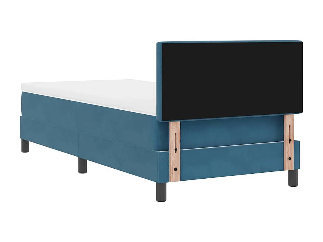 Cama individual | Cama para adultos | Cama tipo Box Spring Azul Oscuro 90x190 cm Terciopelo SHL61144