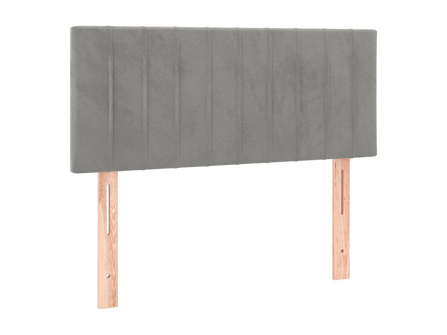 Cama individual | Cama box spring con colchón terciopelo gris claro 80x200 cm SHL56072