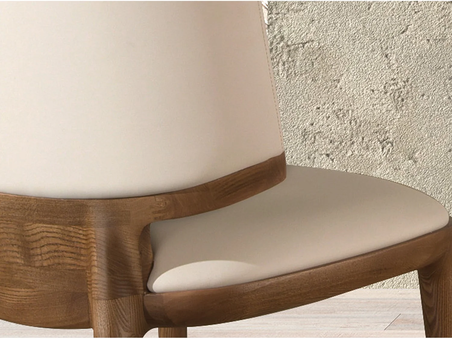 Chaise en similicuir crème 4206 ANGEL CERDA