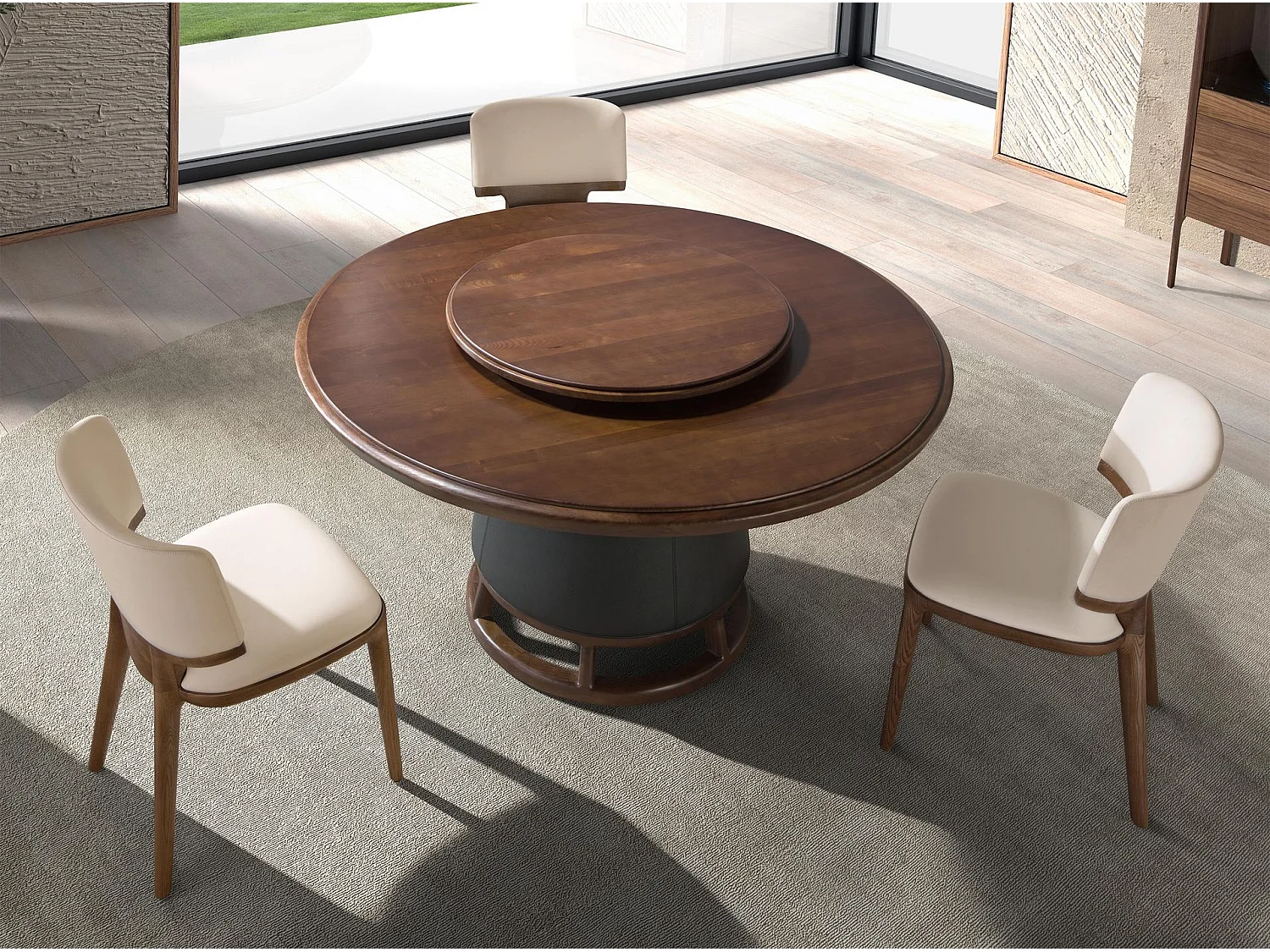 Chaise en similicuir crème 4206 ANGEL CERDA