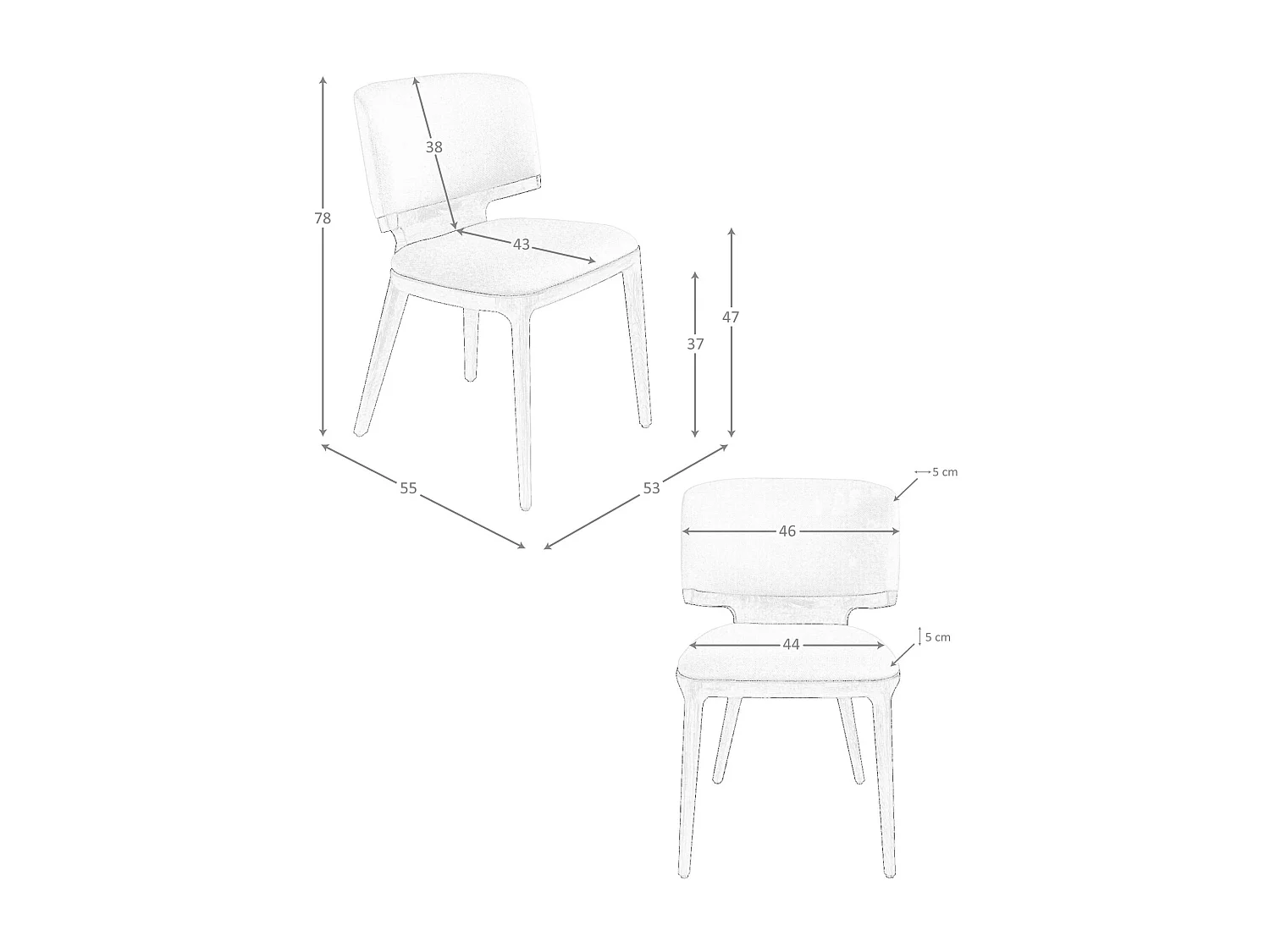 Chaise en similicuir crème 4206 ANGEL CERDA