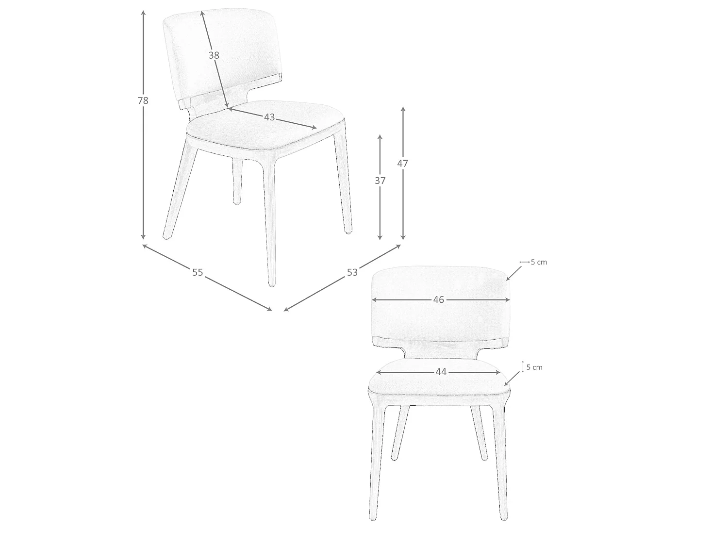 Chaise en similicuir crème 4206 ANGEL CERDA