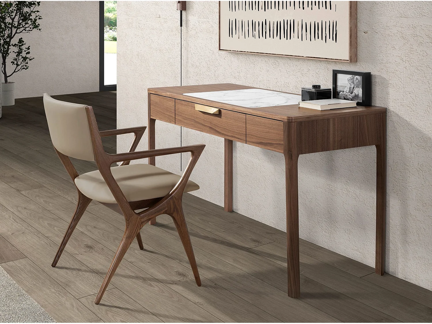 Chaise en similicuir vison 4199 ANGEL CERDA