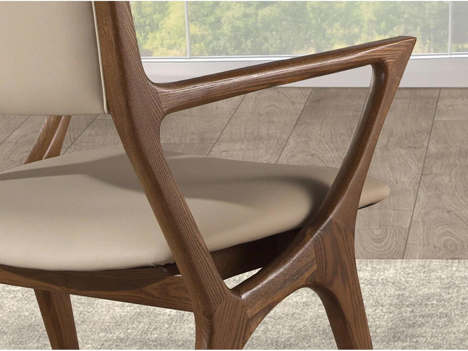 Chaise en similicuir vison 4199 ANGEL CERDA