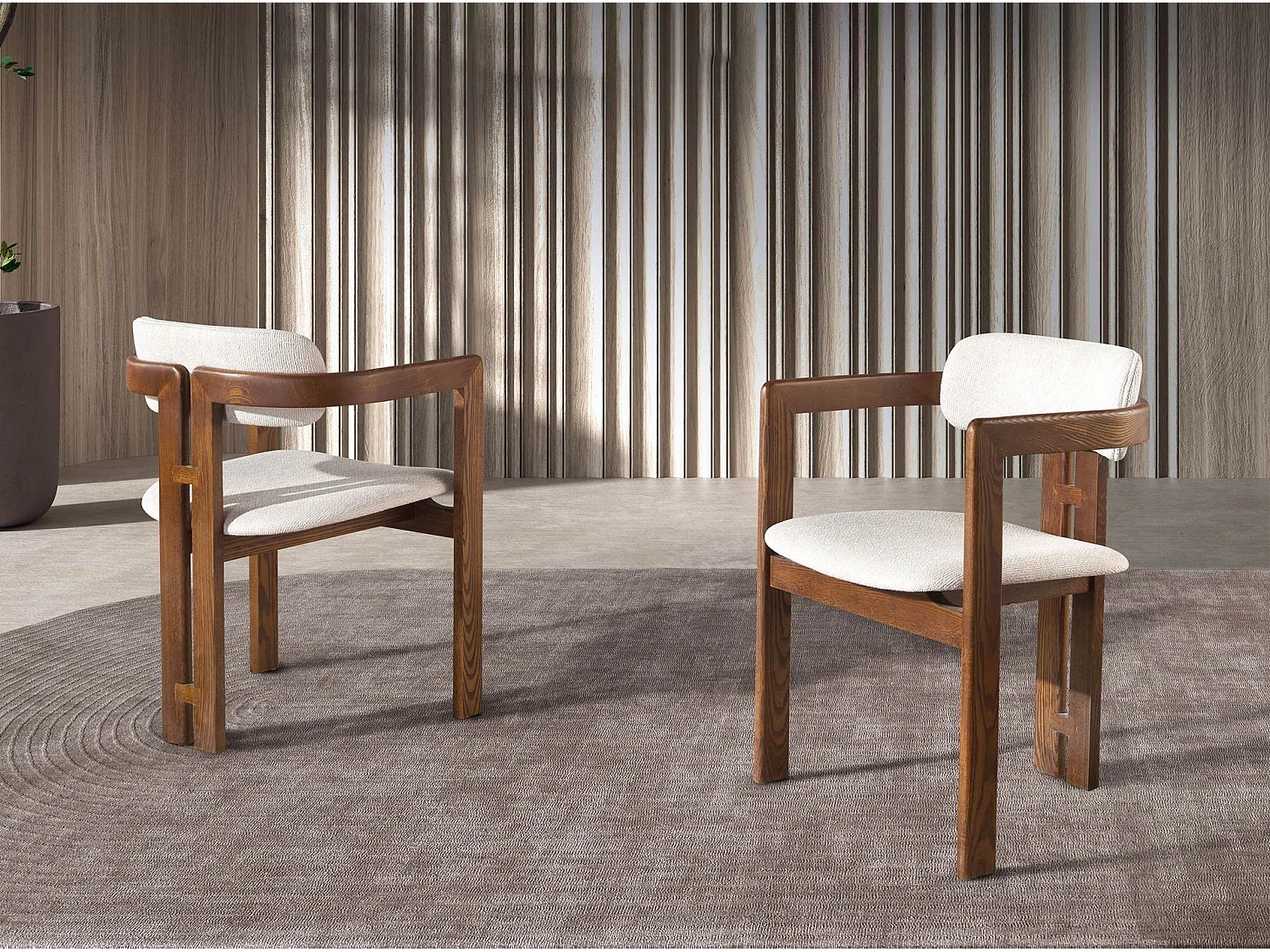 Off-white fabric chair 4194 ANGEL CERDA