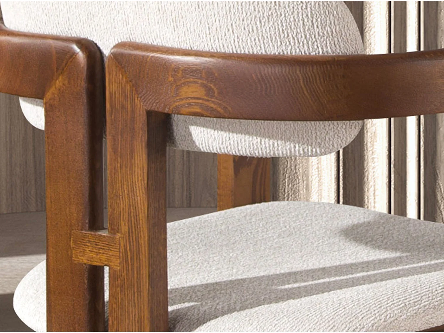 Off-white fabric chair 4194 ANGEL CERDA