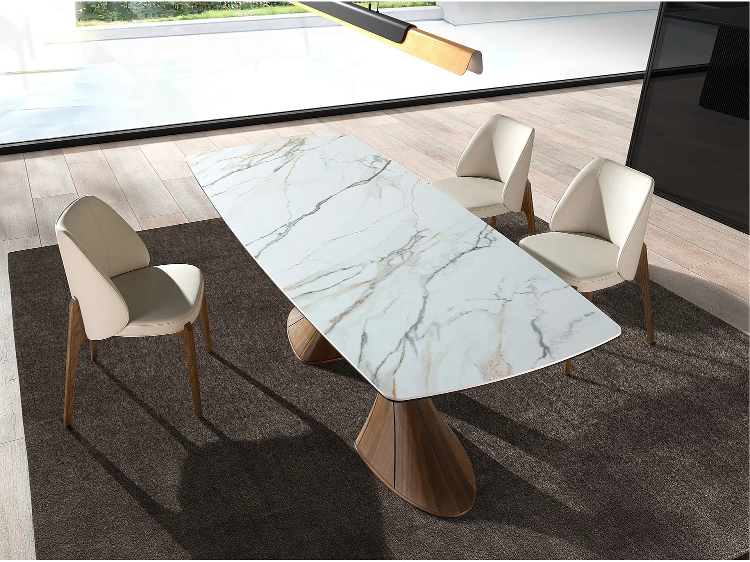 Chaise en similicuir crème 4207 ANGEL CERDA