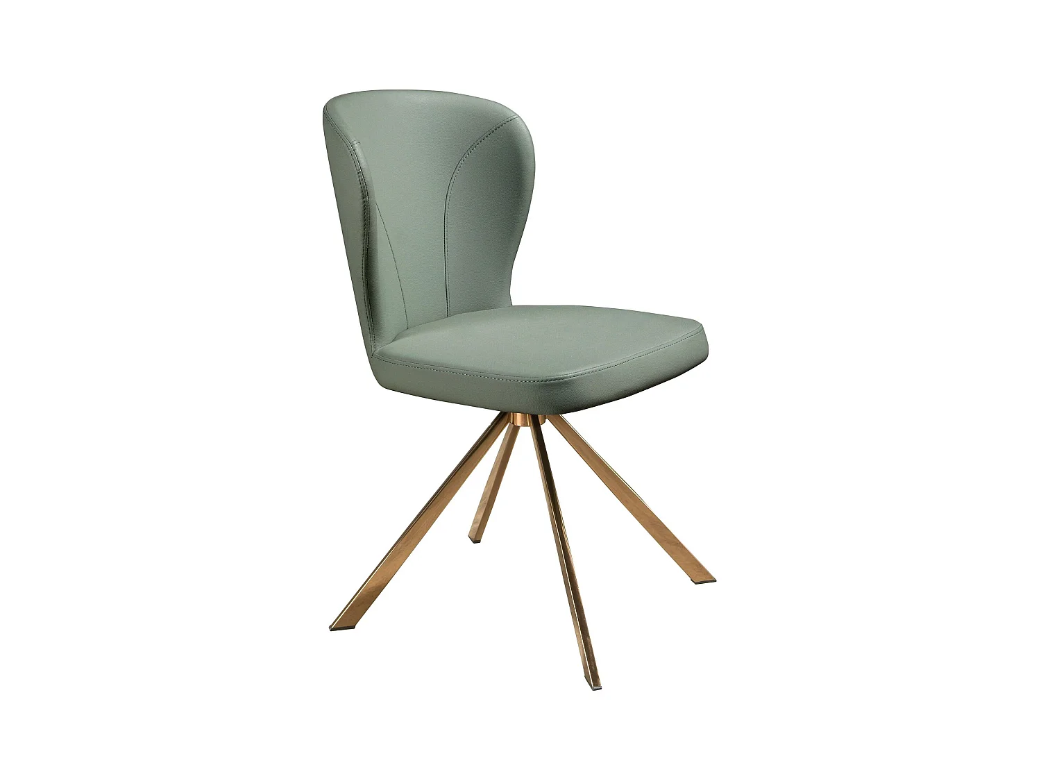 Chaise pivotante en simili-cuir vert clair 4183 ANGEL CERDA