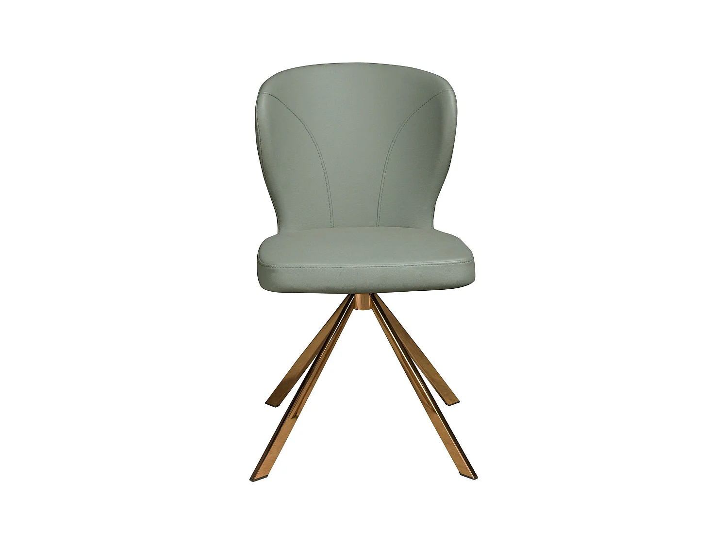 Chaise pivotante en simili-cuir vert clair 4183 ANGEL CERDA