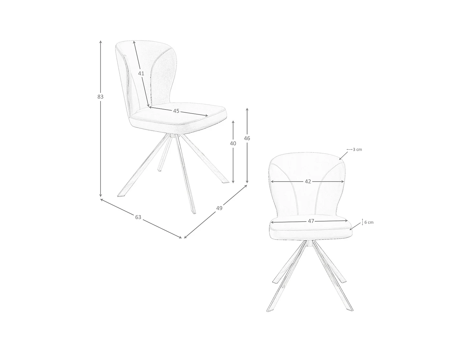 Chaise pivotante en simili-cuir vert clair 4183 ANGEL CERDA