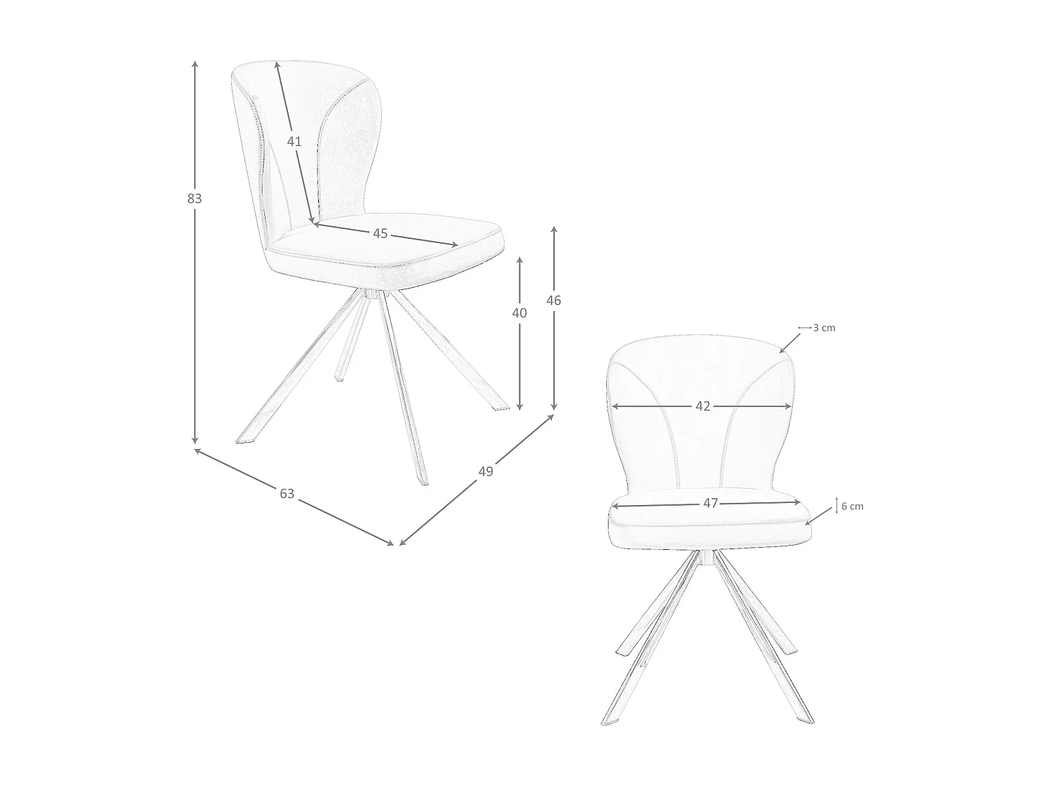 Chaise pivotante en simili-cuir vert clair 4183 ANGEL CERDA