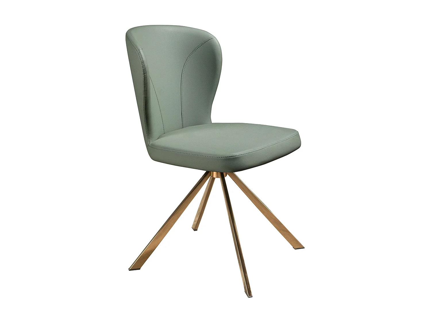 Chaise pivotante en simili-cuir vert clair 4183 ANGEL CERDA