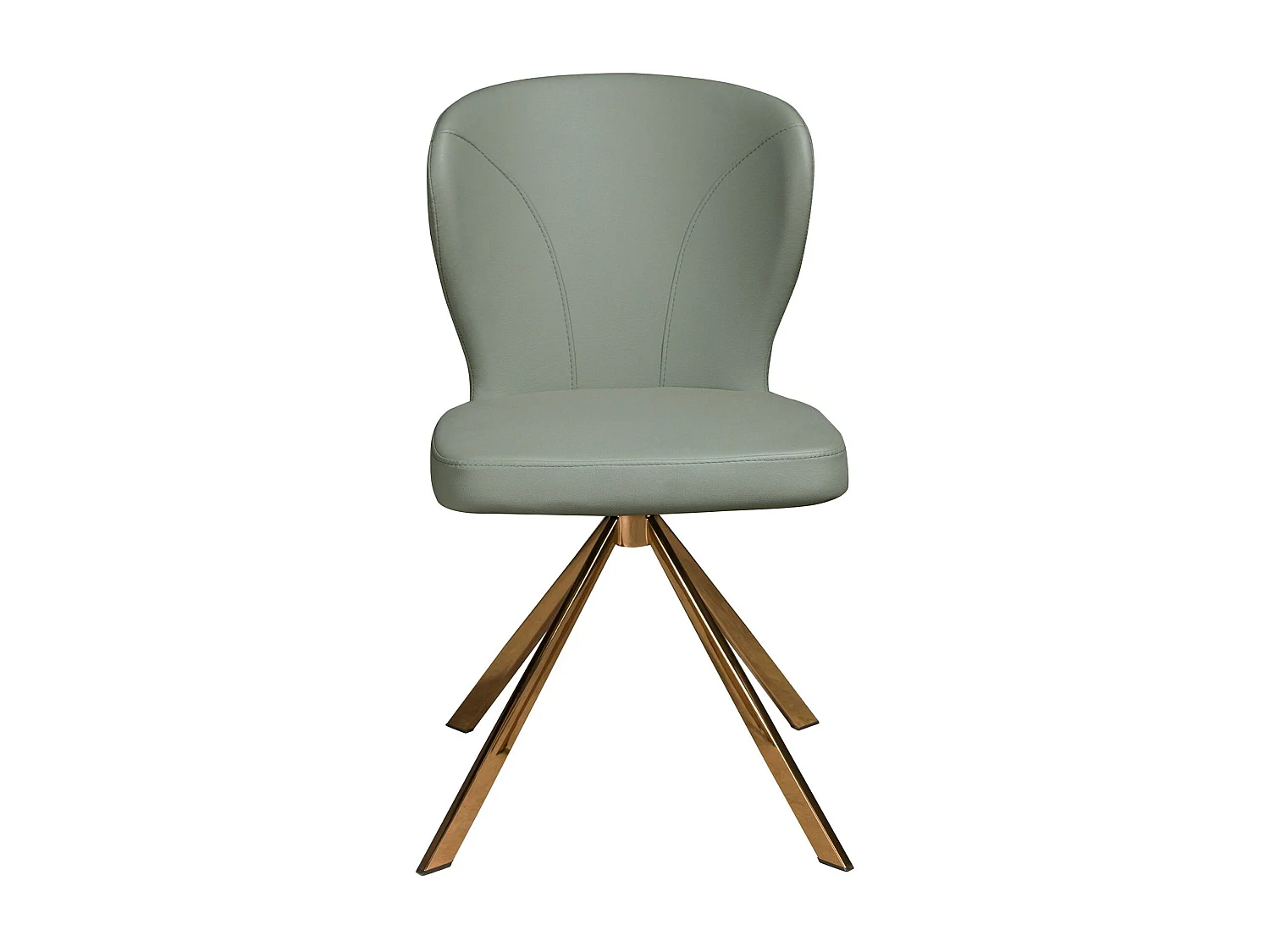 Chaise pivotante en simili-cuir vert clair 4183 ANGEL CERDA
