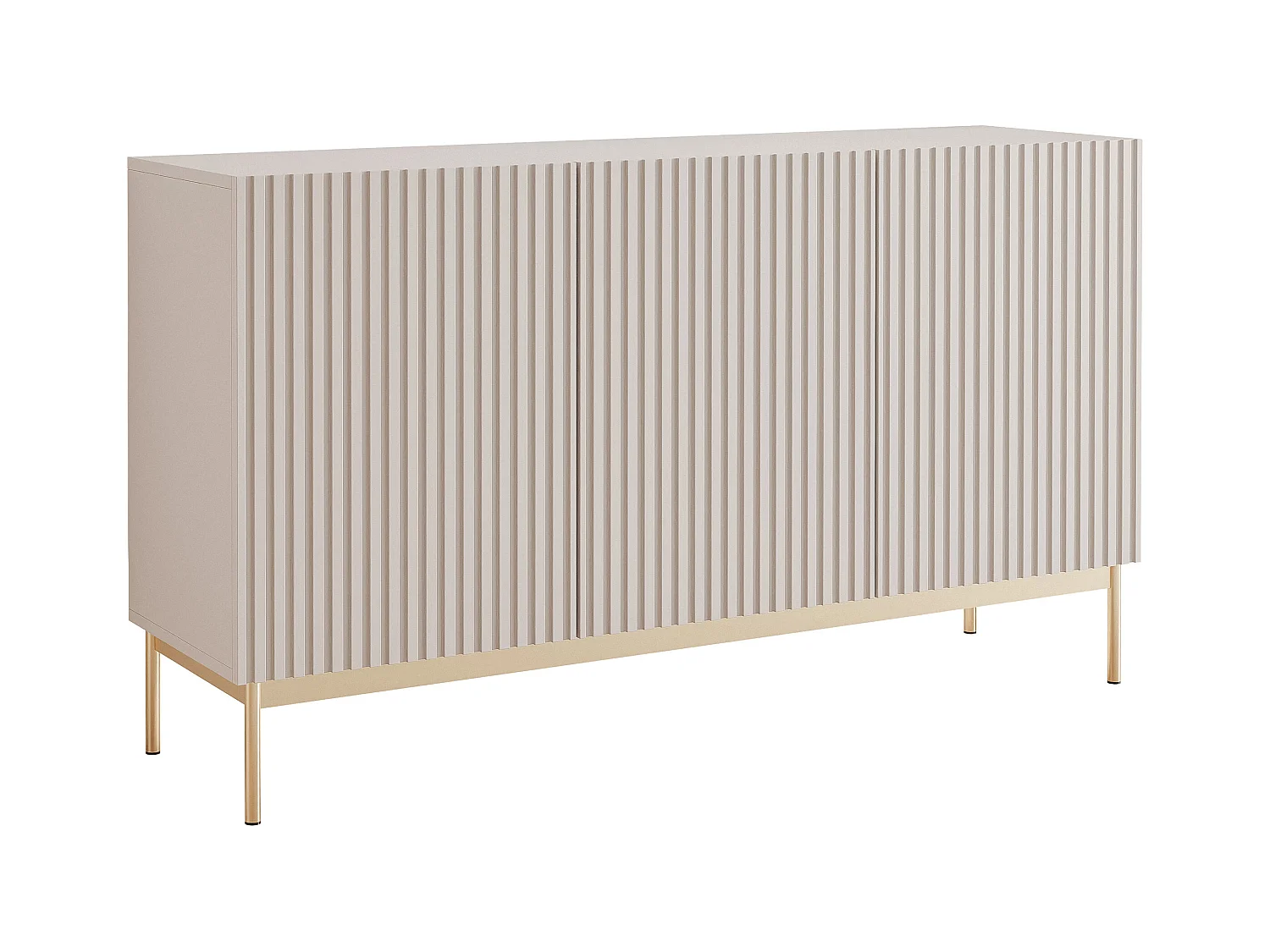 Buffet avec 3 portes et LED - gris cachemire 138 cm - LINEARIS