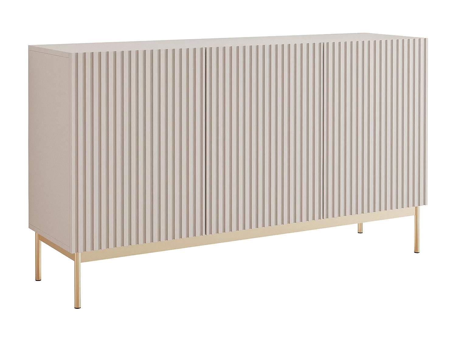 Buffet avec 3 portes et LED - gris cachemire 138 cm - LINEARIS