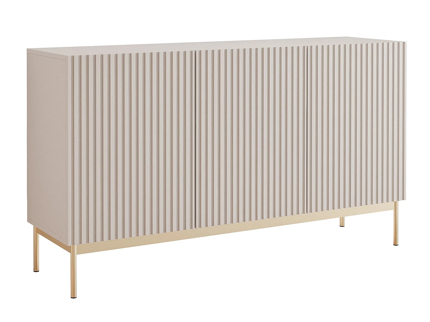 Buffet avec 3 portes et LED - gris cachemire 138 cm - LINEARIS