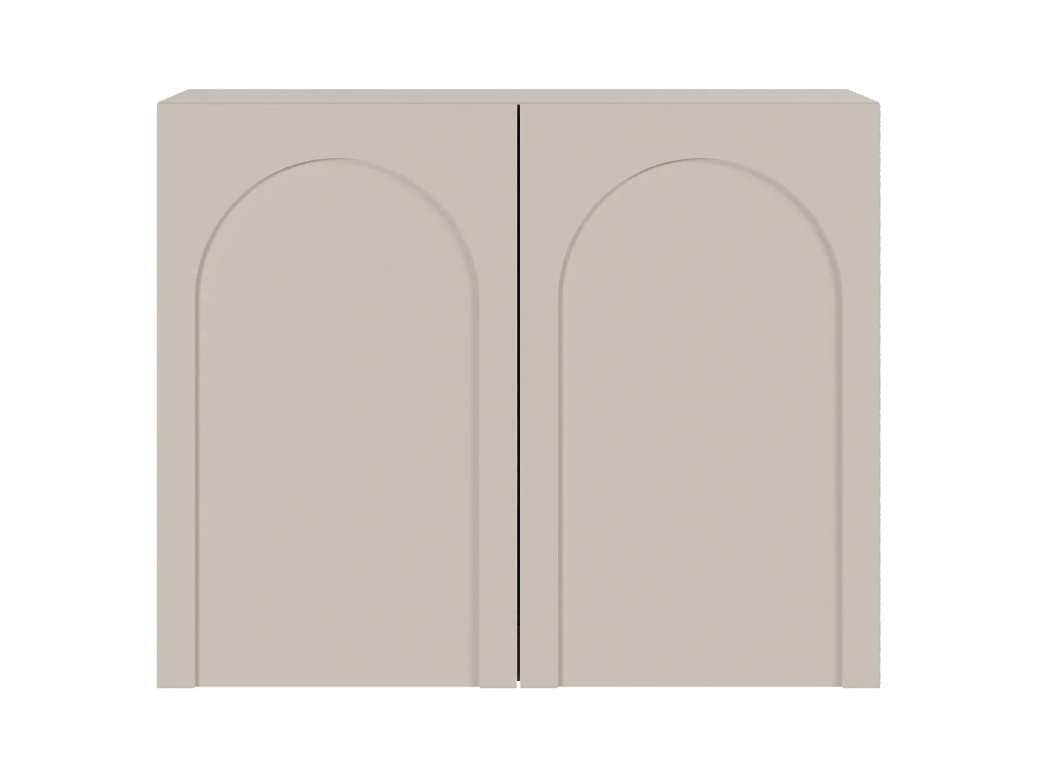 Buffet - 100 cm - 2 portes avec façades fraisées - gris cachemire - ARKADIA