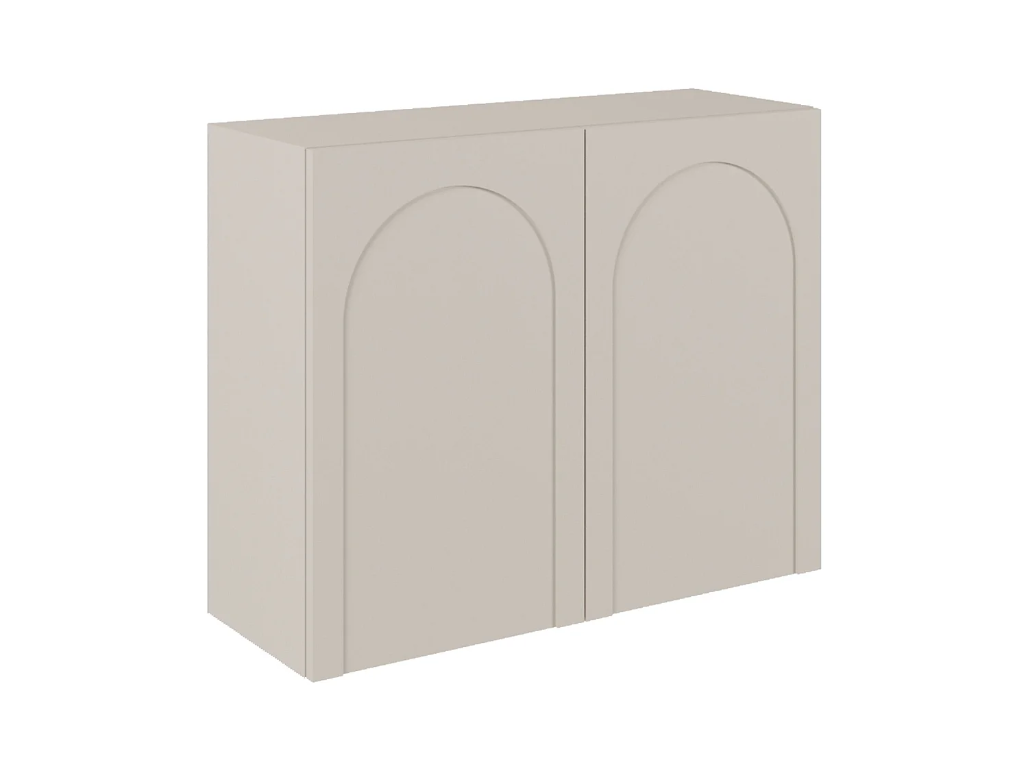 Buffet - 100 cm - 2 portes avec façades fraisées - gris cachemire - ARKADIA