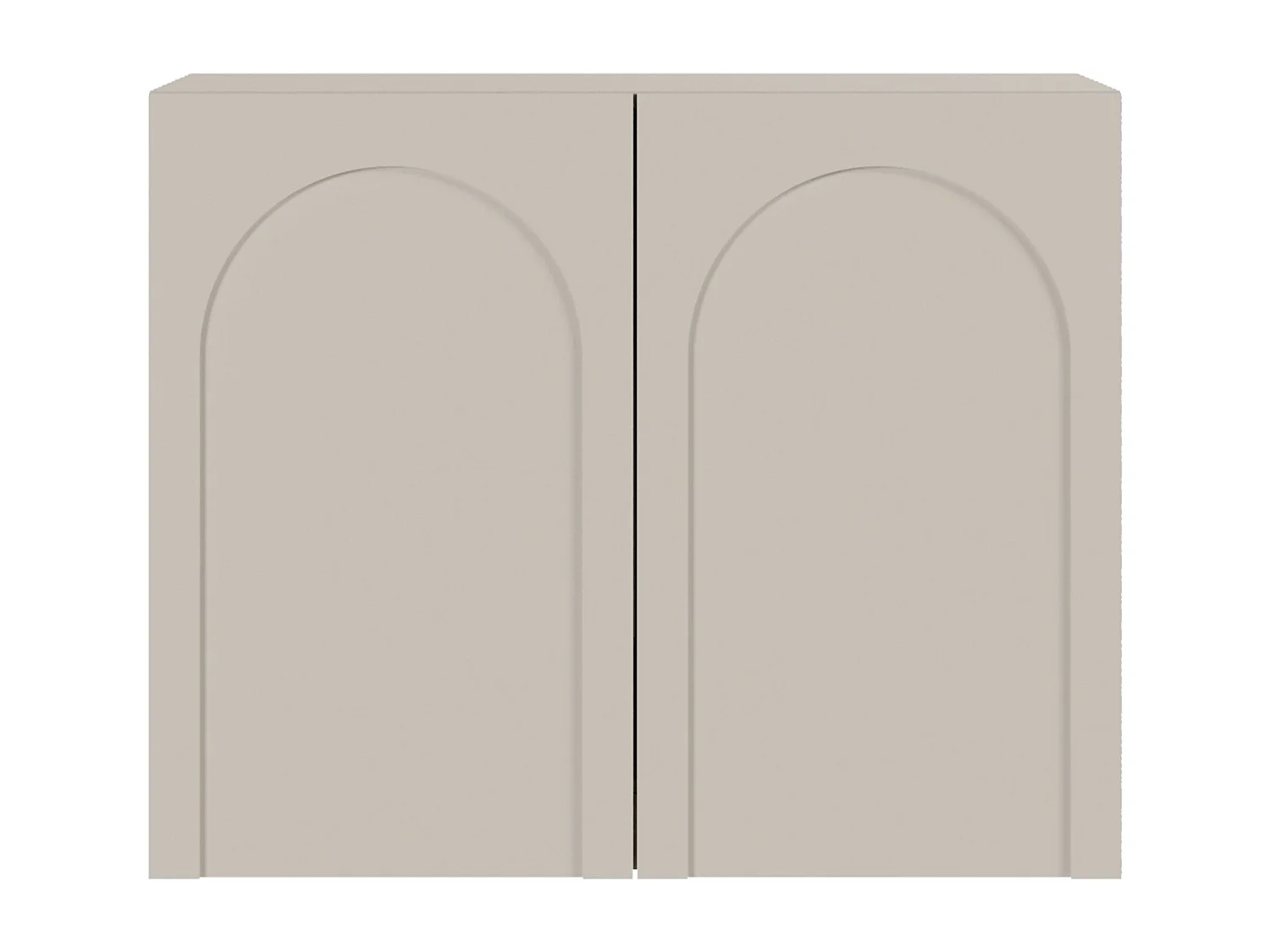 Buffet - 100 cm - 2 portes avec façades fraisées - gris cachemire - ARKADIA