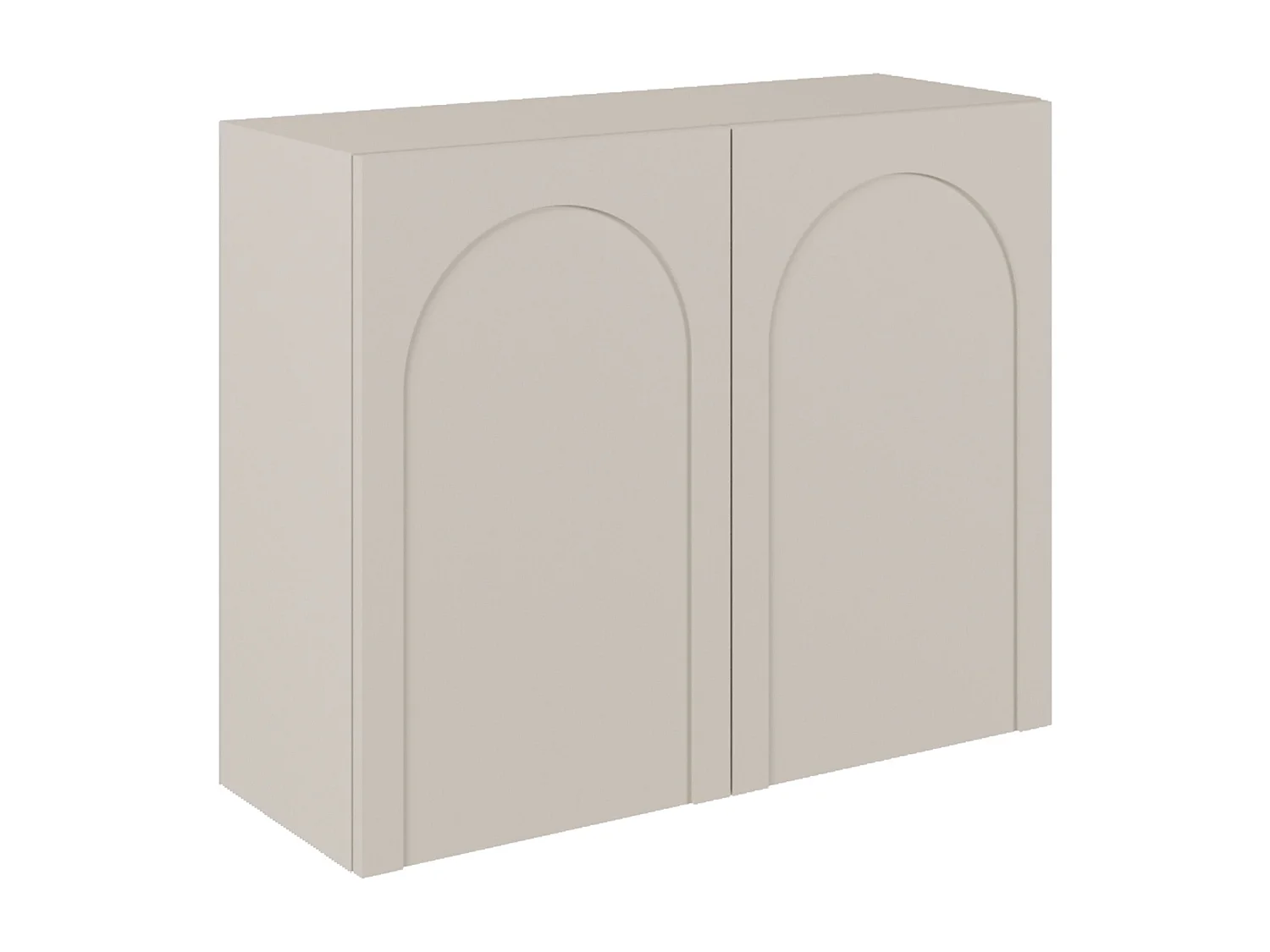 Buffet - 100 cm - 2 portes avec façades fraisées - gris cachemire - ARKADIA