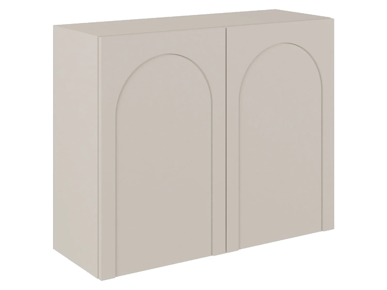 Dressoir met 2 deuren – booguitsparing – cachemgrijs – 100 cm – ARKADIA