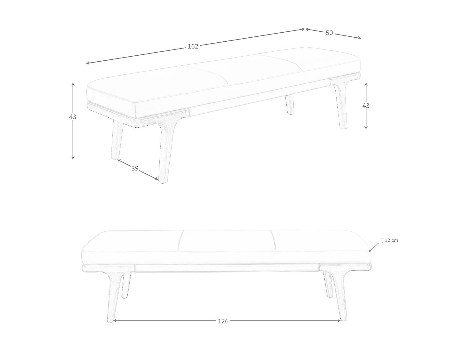 Nerz-Kunstleder-Bank 5179 ANGEL CERDA