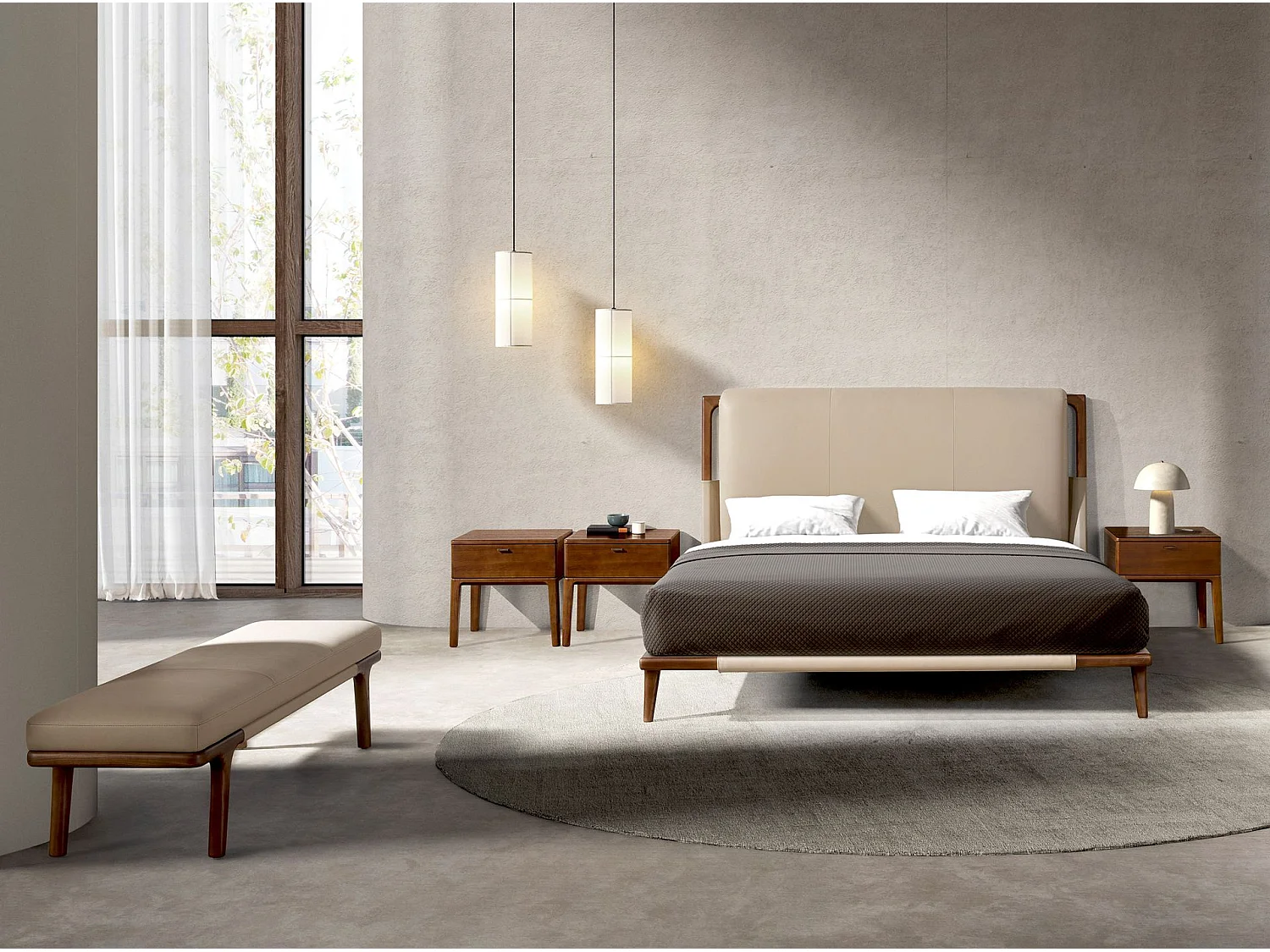 Mink leatherette  bench 5179 ANGEL CERDA