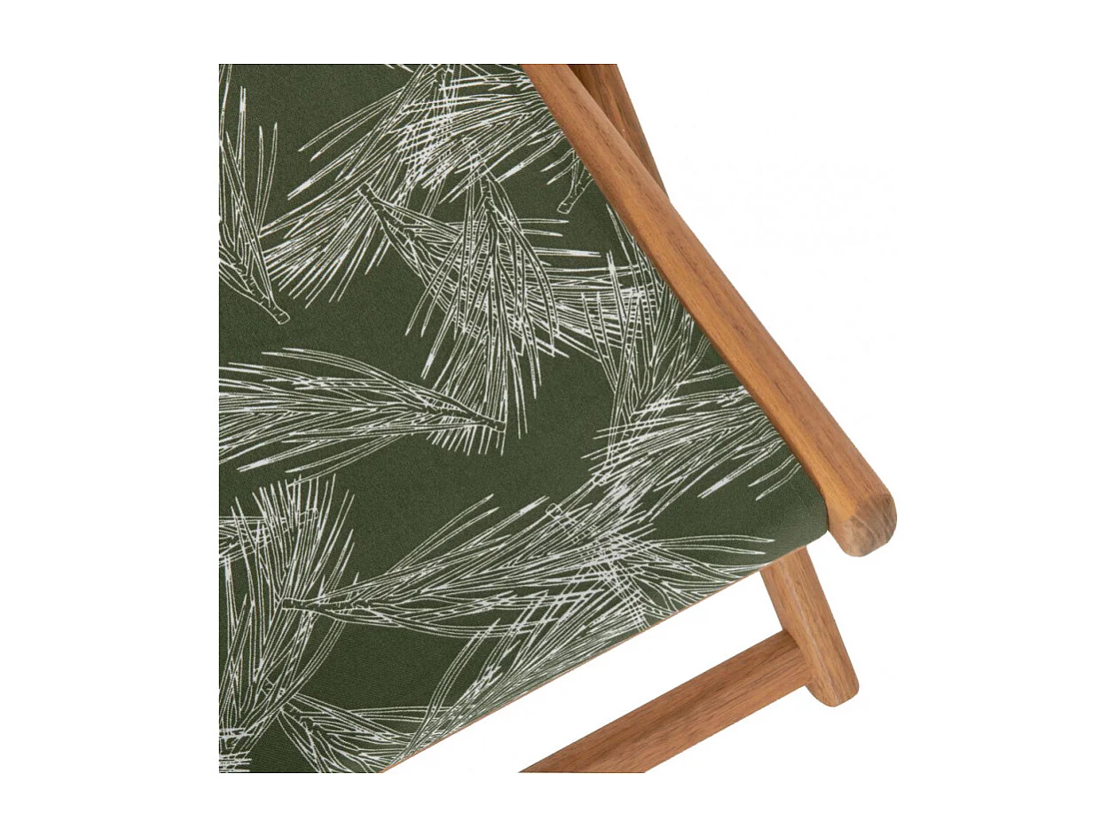 Toile de chilienne jardin motif d'aiguilles pin vert - LUDIVINE 4246