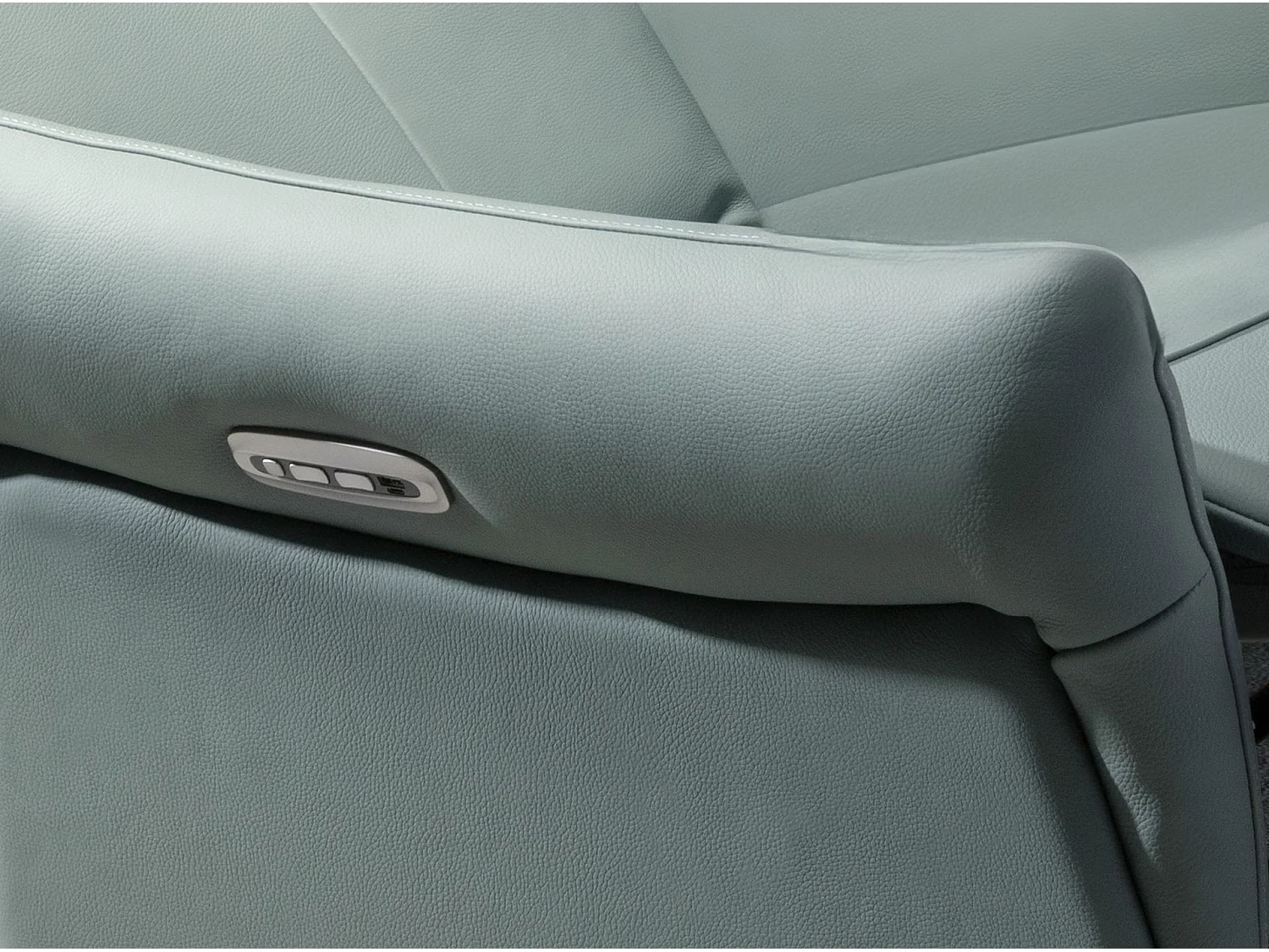 Poltrona relax girevole in pelle verde turchese 5174 ANGEL CERDA