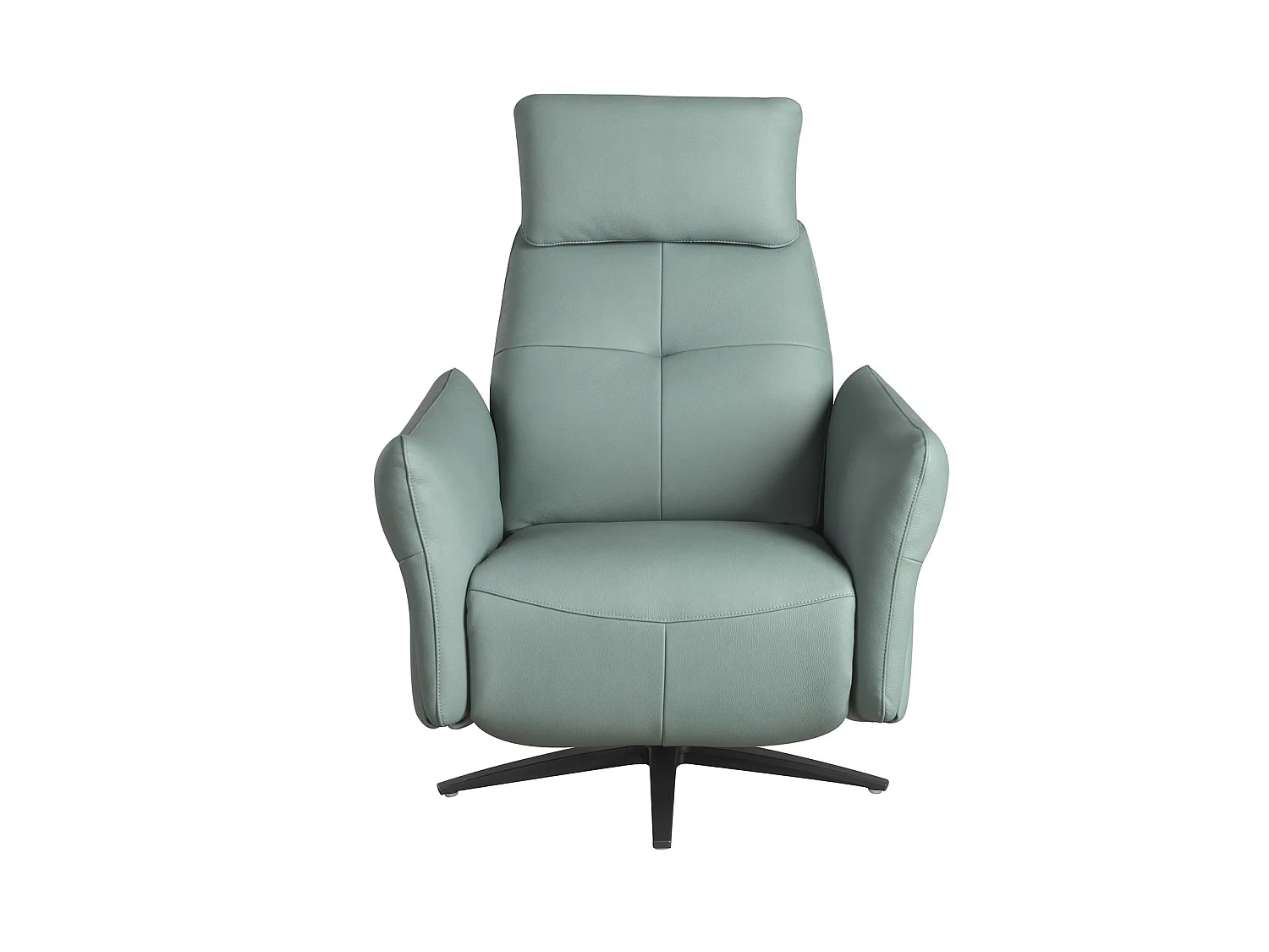 Fauteuil relax pivotant en cuir vert turquoise 5174 ANGEL CERDA