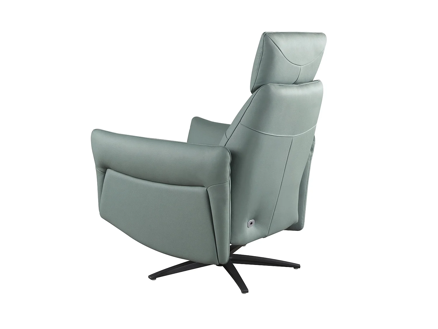 Fauteuil relax pivotant en cuir vert turquoise 5174 ANGEL CERDA
