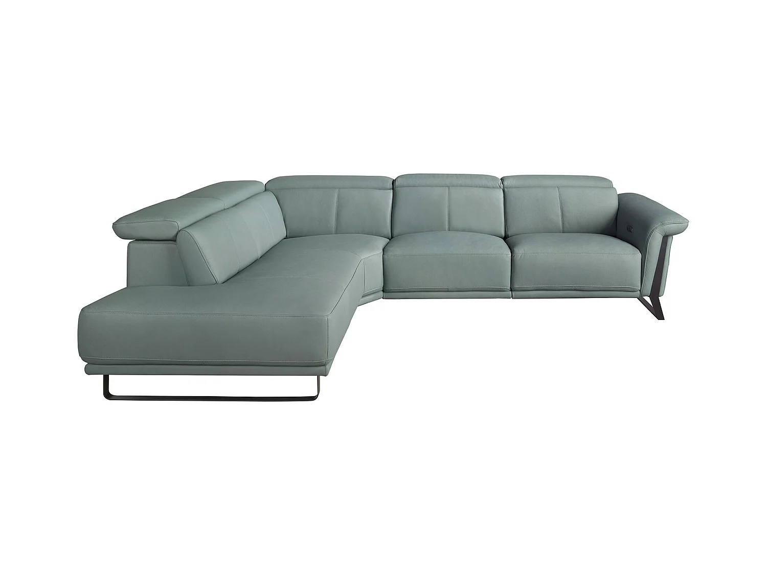 Relax-Ecksofa links in türkisgrünem Leder 6251 ANGEL CERDA