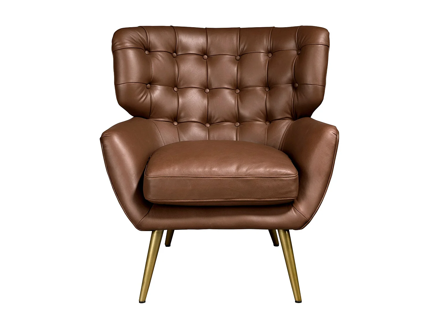 Fauteuil Chester cuir marron foncé 5165 ANGEL CERDA