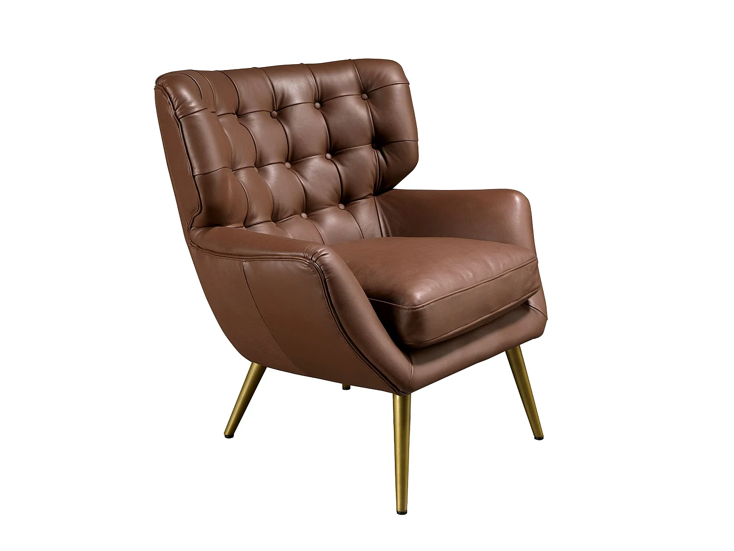 Poltrona Chester in pelle marrone scuro 5165 ANGEL CERDA