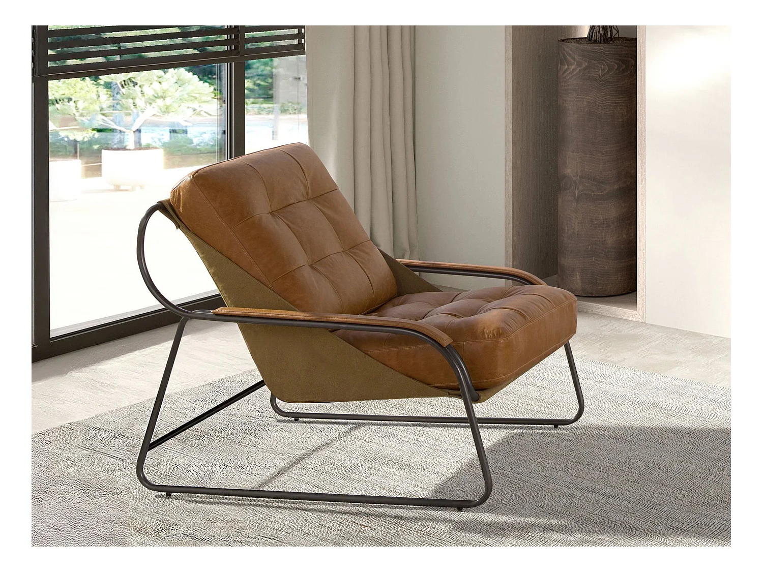 Brauner Ledersessel 5155 ANGEL CERDA