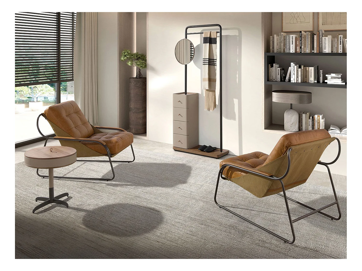 Brauner Ledersessel 5155 ANGEL CERDA