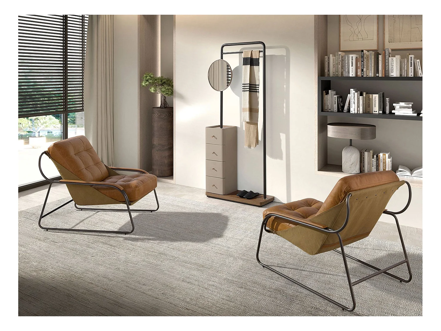 Brauner Ledersessel 5155 ANGEL CERDA