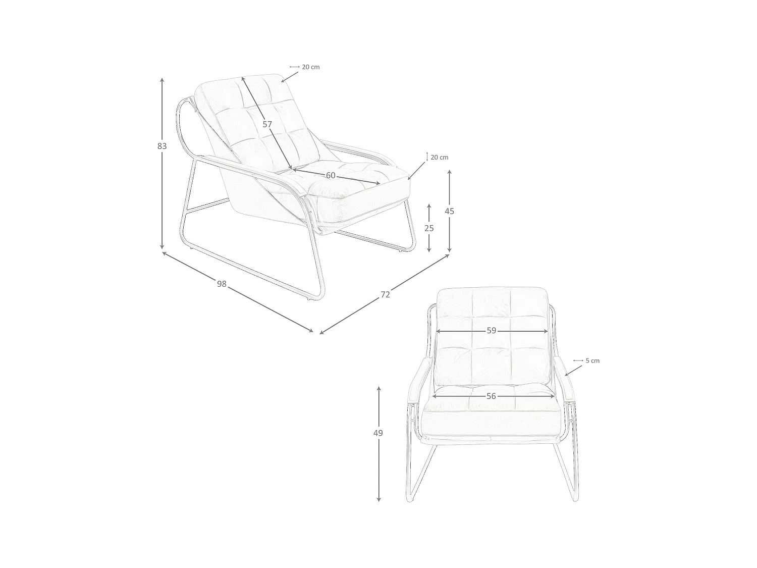 Brauner Ledersessel 5155 ANGEL CERDA