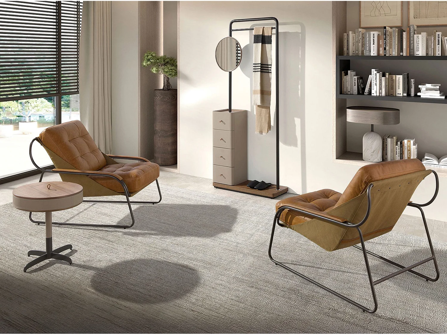 Bruine leren fauteuil 5155 ANGEL CERDA