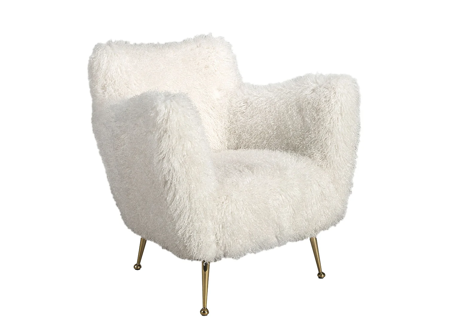 White long pile fabric armchair 5191 ANGEL CERDA