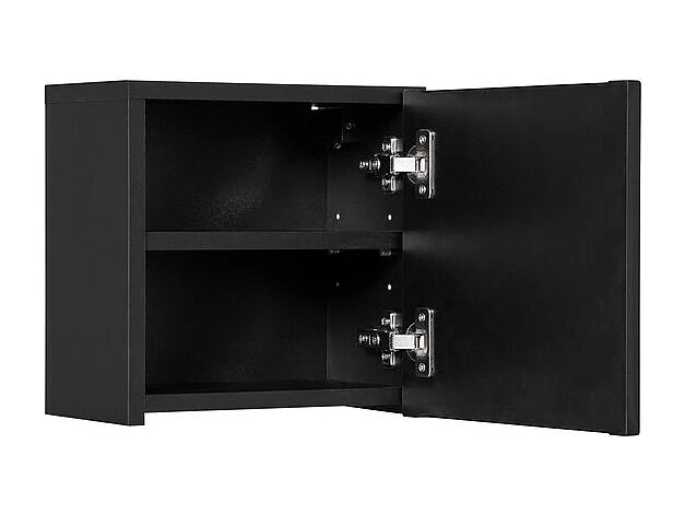Mueble alto para baño VANO – 1 puerta – Negro mate – L30 × P18 × H30 cm – Para colgar