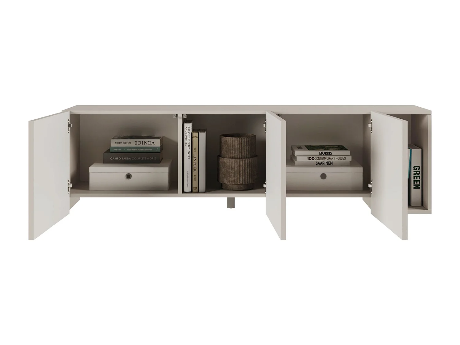 Meuble TV à 3 portes - 175 cm - gris cachemire - ARKADIA