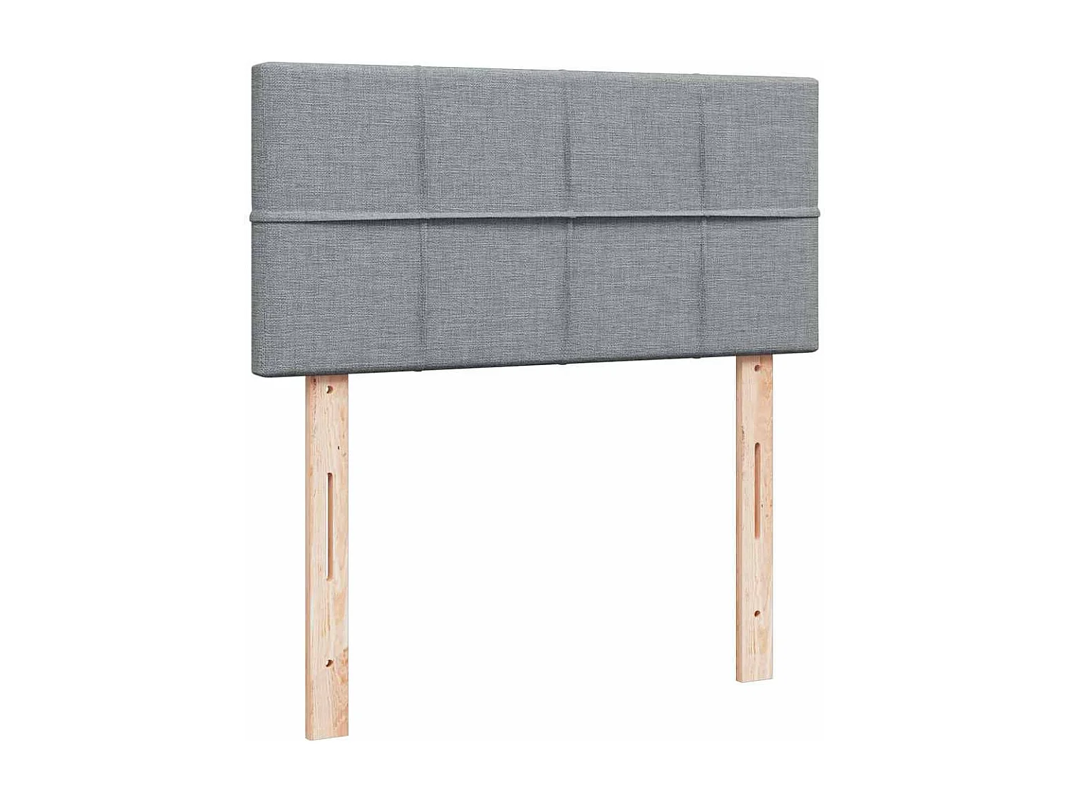 Einzelbett | Bettgestell | Boxspringbett mit Matratze Hellgrau 90x190 cm Stoff SHL322894