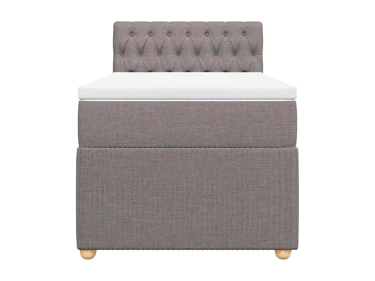 Cama de solteiro | Cama de adulto | Cama com molas/colchão 100x200cm tecido cinza-acastanhado SHL656566