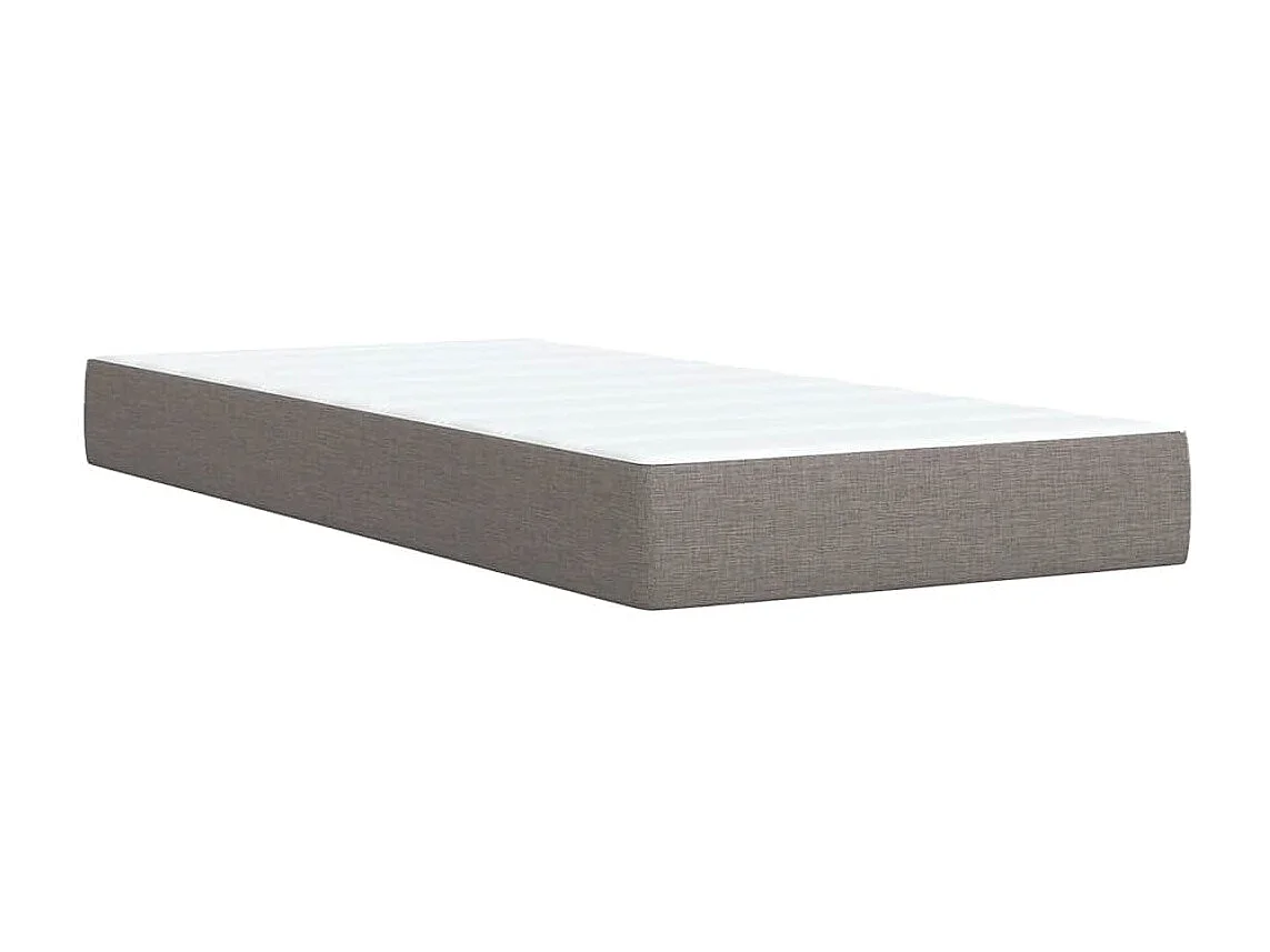 Cama de solteiro | Cama de adulto | Cama com molas/colchão 100x200cm tecido cinza-acastanhado SHL656566