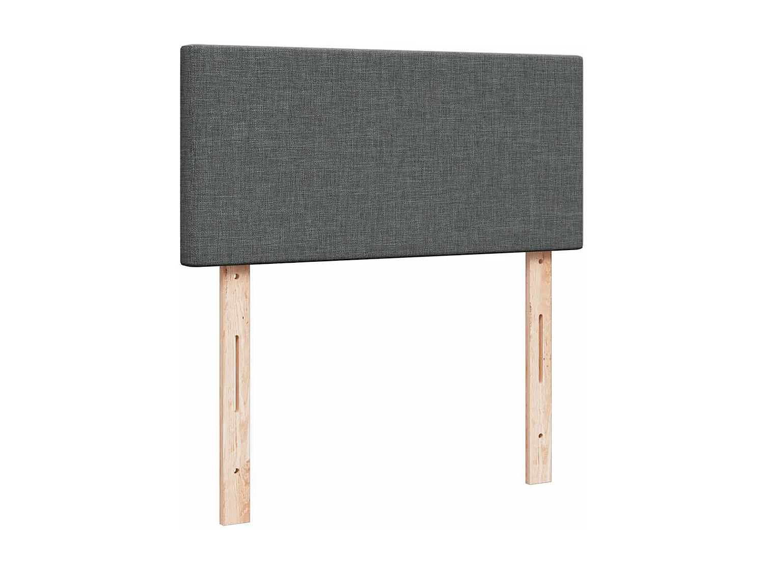 Einzelbett | Bettgestell | Boxspringbett mit Matratze Dunkelgrau 90x200 cm Stoff SHL490100