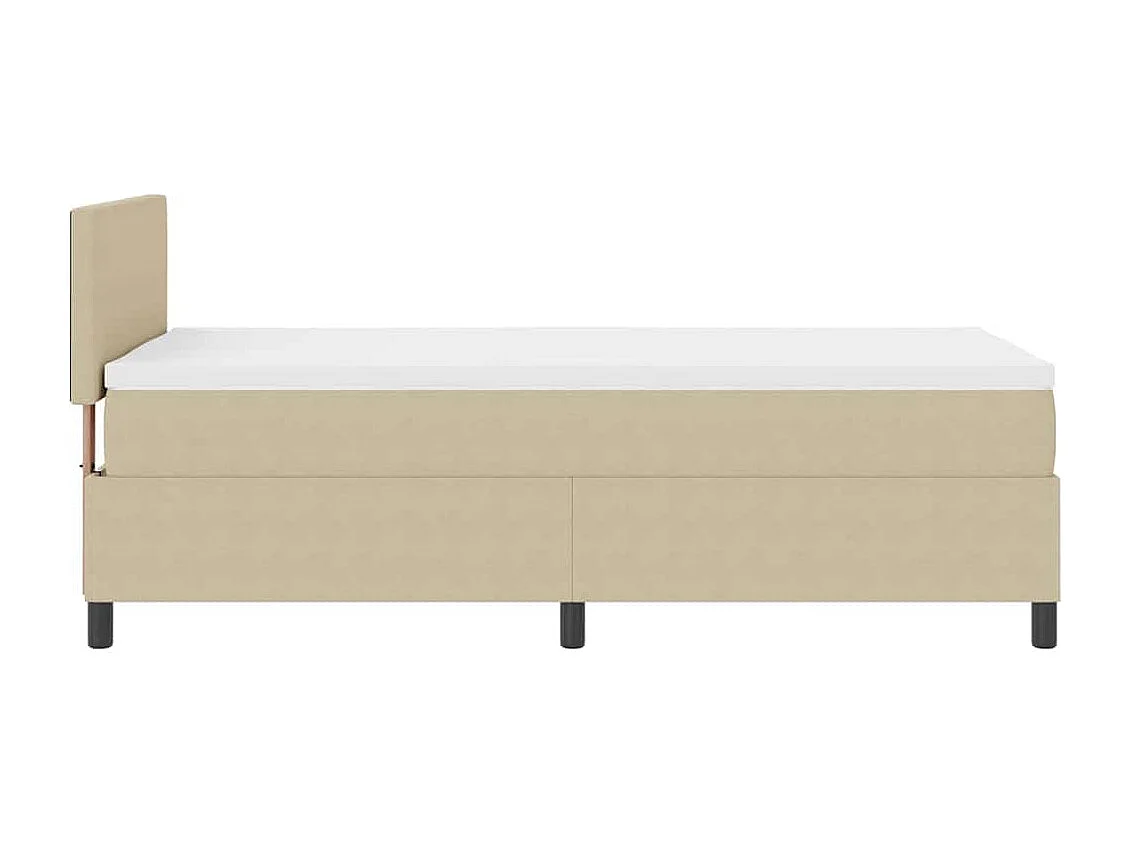 Cama de solteiro | Cama de adulto | Cama Box Manual Cinza Claro e Branco 203 x 80 x 88cm SHL502672