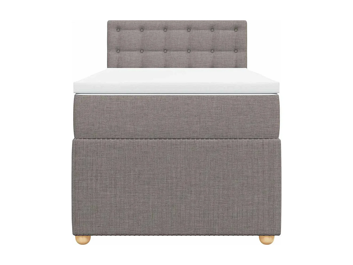 Einzelbett | Bettgestell | Boxspringbett mit Matratze Taupe 90x190 cm Stoff SHL92339