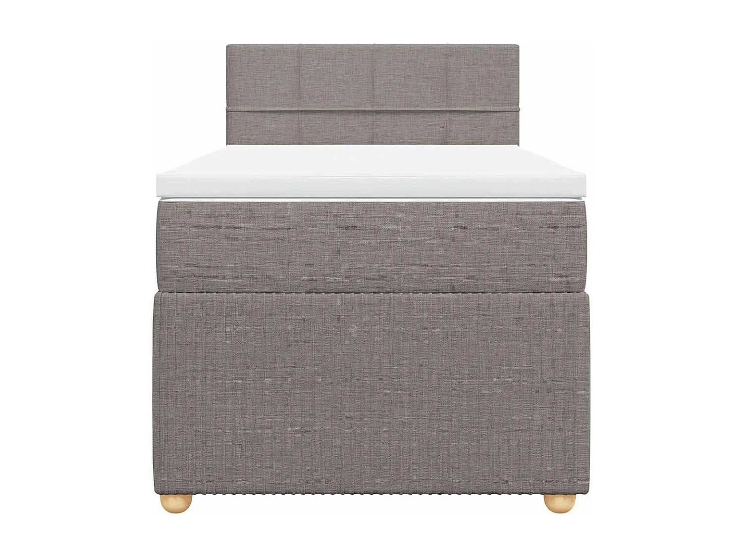 Cama de solteiro | Cama de adulto | Cama com molas/colchão 100x200cm tecido cinza-acastanhado SHL289124